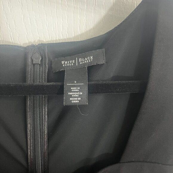 White House Black Market Dress Slimming Technology Tiered Dress Sz 2 - Picture 4 of 4